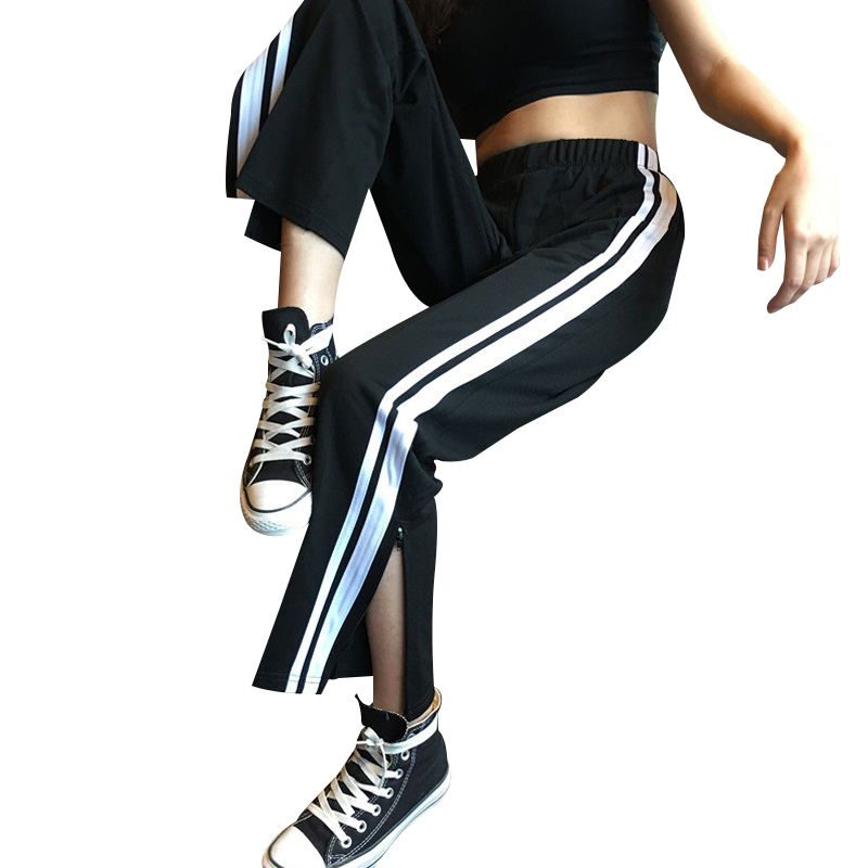 Quần Thể Thao Ống Rộng Xẻ Tà Cá Tính Dành Cho Nữ 1002 | BigBuy360 - bigbuy360.vn