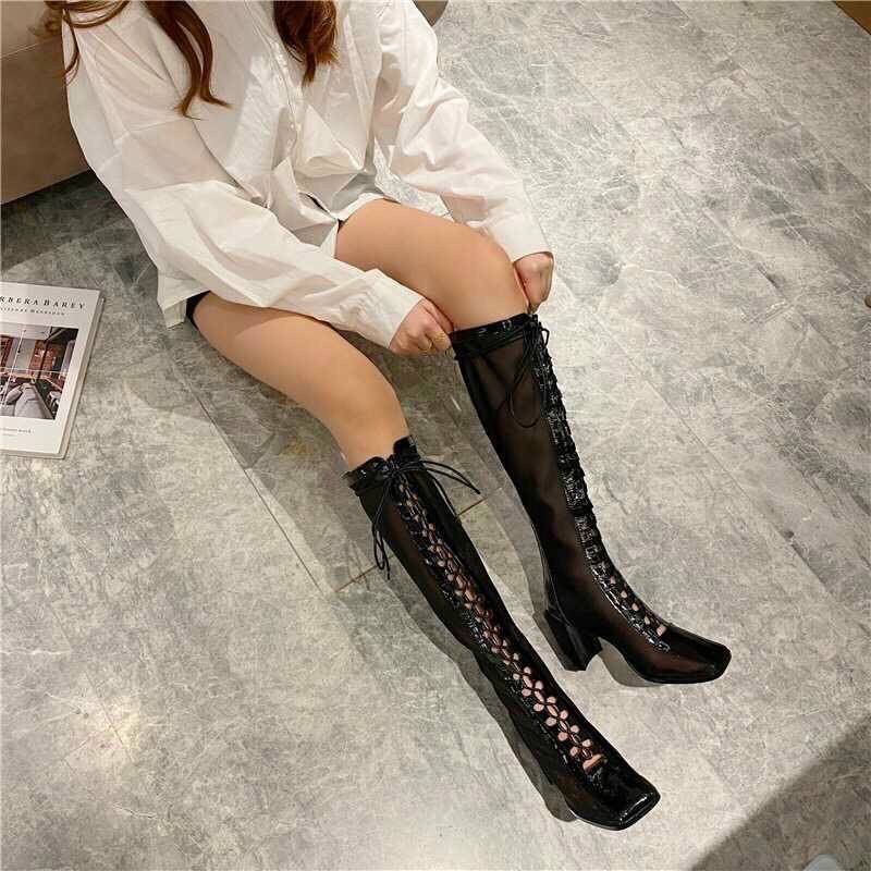 FREESHIP BỐT ĐÙI NỮ PHỐI LƯỚI BUỘC DÂY CAO CẤP FULLBOX MS1582 | BigBuy360 - bigbuy360.vn