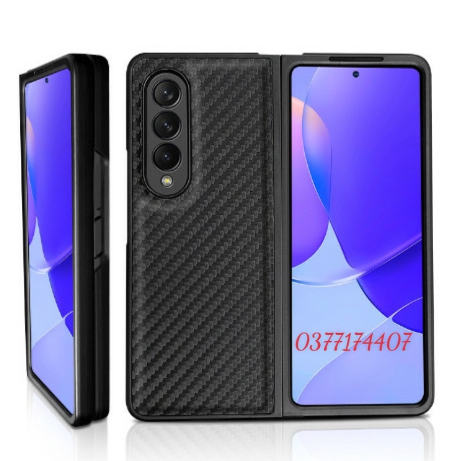Ốp lưng X-Level Vân Carbon Samsung Z Fold 4 / Z Fold 5 5G 2 mảnh bảo vệ máy sang trọng, lịch lãm