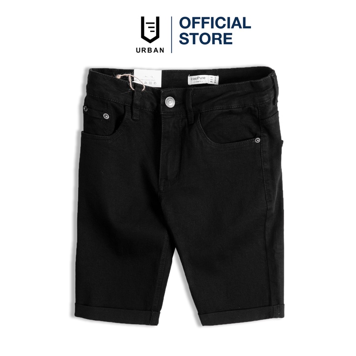 Quần short jean trơn Urban cao cấp dáng slim fit co giãn thoải mái nhẹ nhàng NO.1088