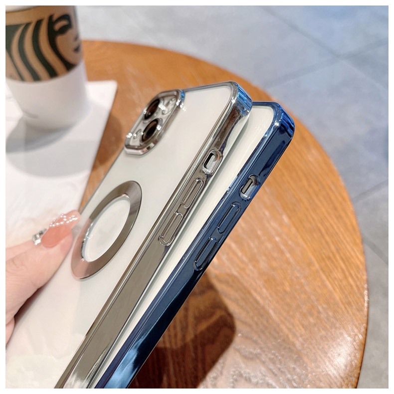 Ốp Điện Thoại Mềm Trong Suốt Mạ Viền Sang Trọng Cho iPhone 14 Pro max 14 plus 13 Pro max 12 11 Pro max x xs max xr 7 plus 8 plus