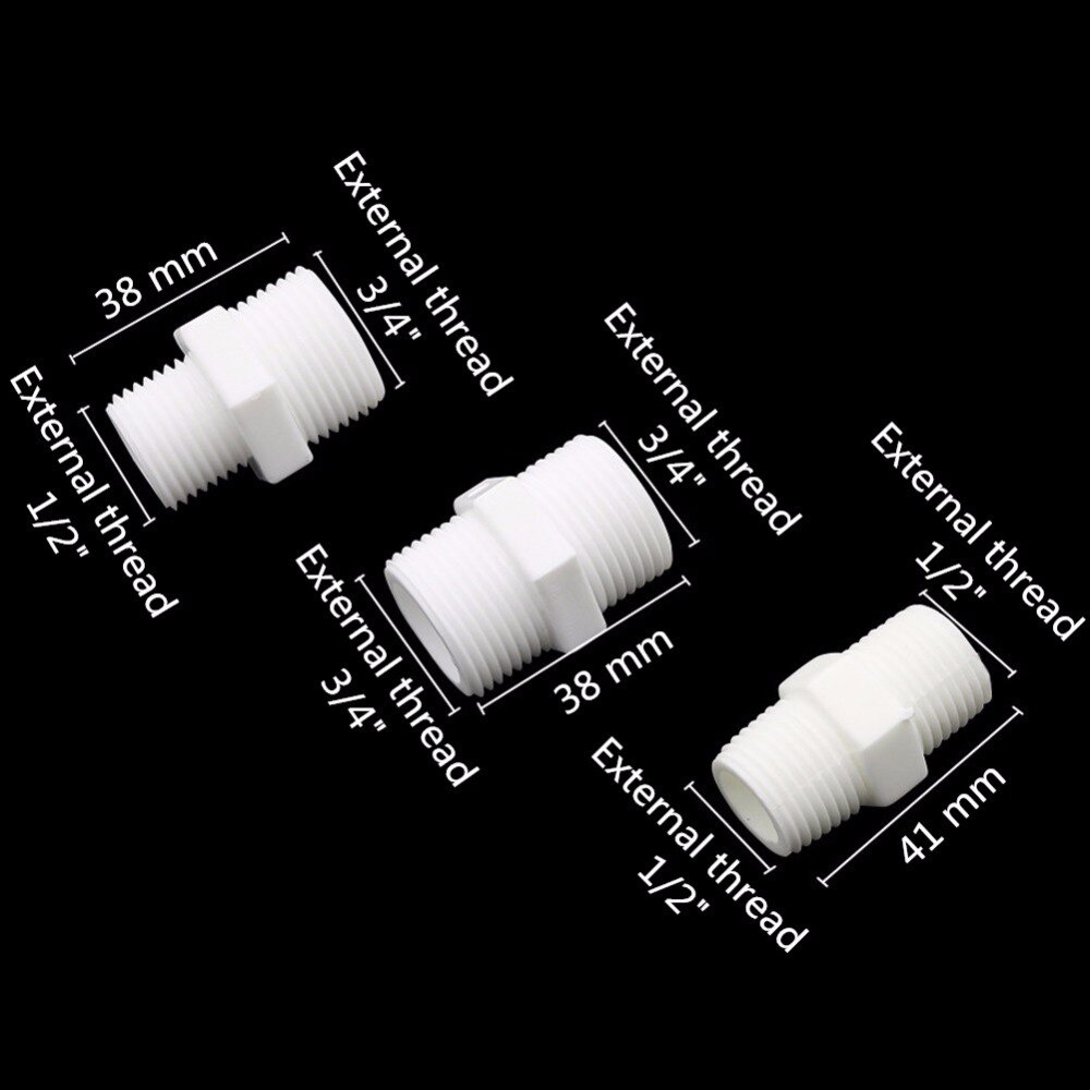 Set 2 Đầu Nối Ren Lụa Bằng Nhựa 1 / 2 "3 / 4" Chuyên Dụng Cho Làm Vườn