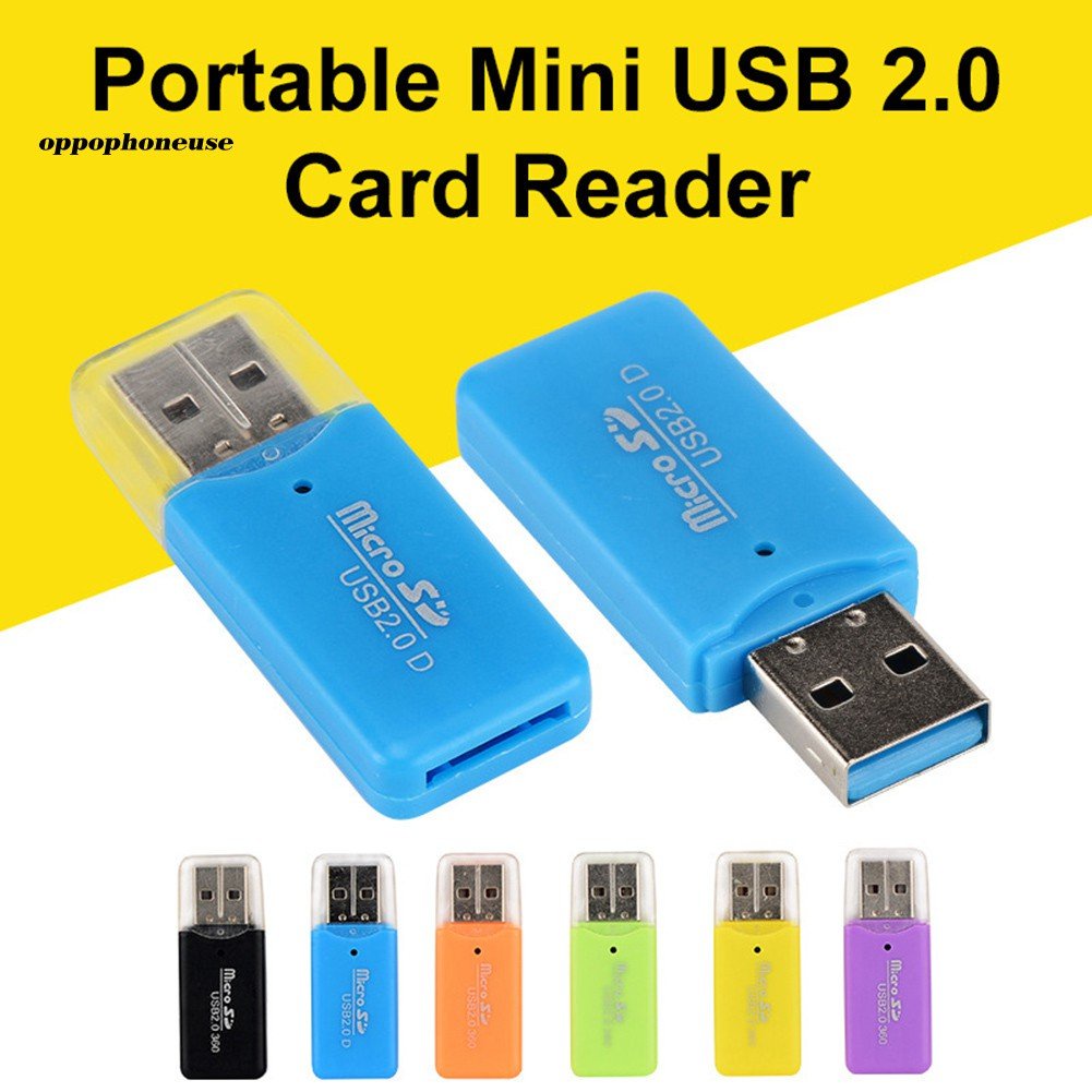 Đầu đọc thẻ nhớ mini usb 2.0, đầu đọc thẻ nhớ micro sd tốc độ cao vỏ nhôm