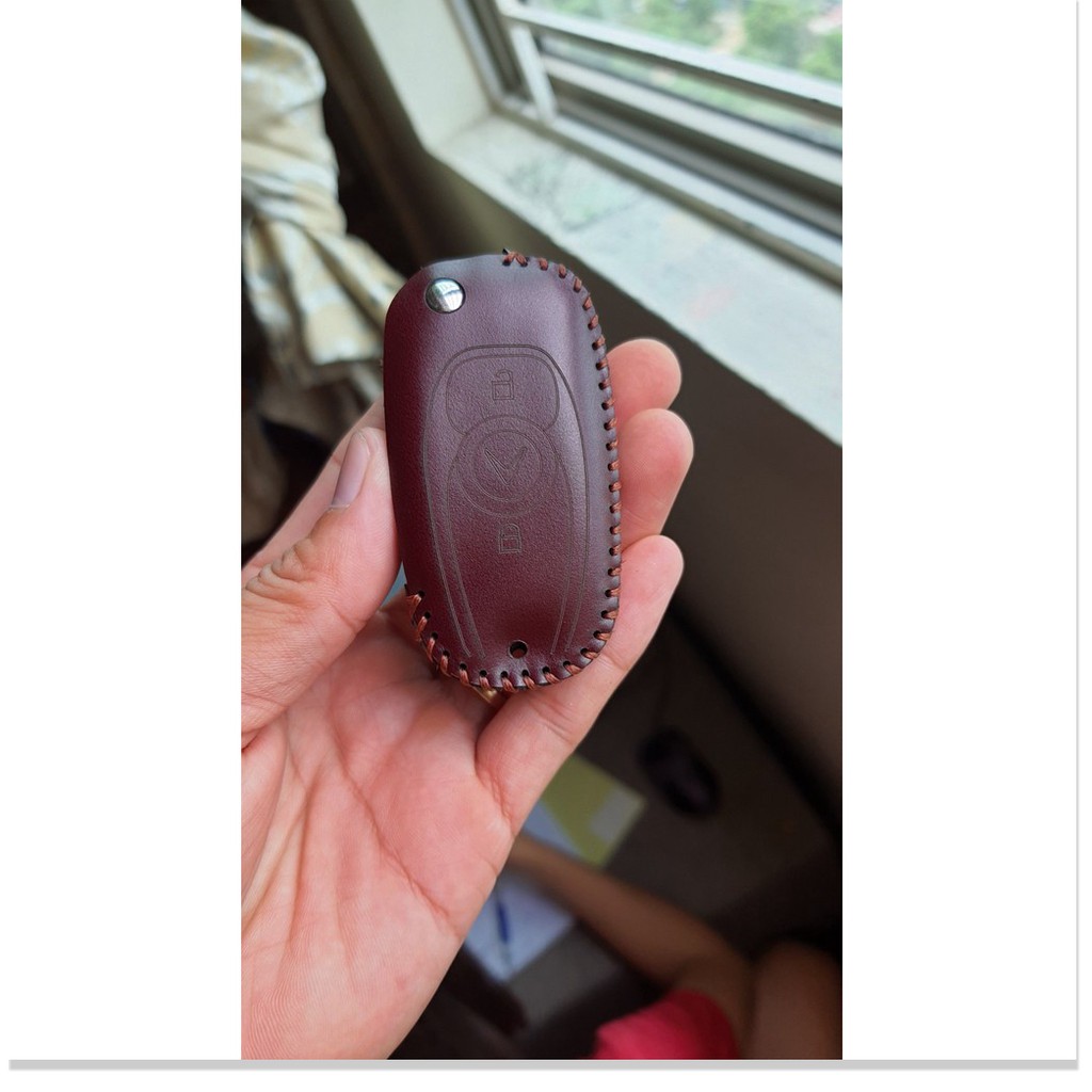 Bao Da  Vinfast Fadil, Da Bò Nhập Khẩu ITALIA Bảo hành 2 năm, Khắc Tên, Số Đt Chủ xe