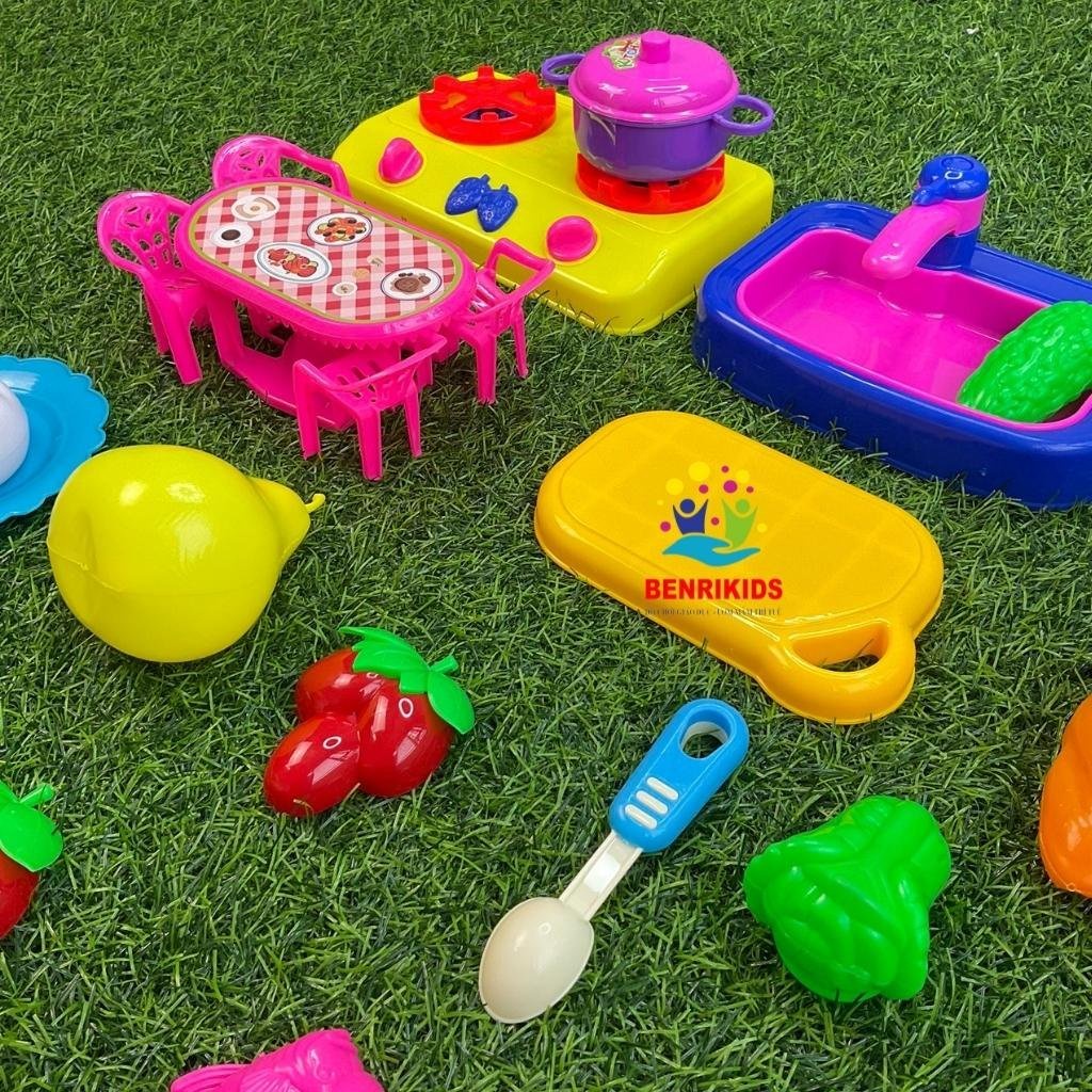 Đồ Chơi Nấu Ăn Mô Phỏng Nhà Bếp Chân Thực Nhiều Chi Tiết Đồ Chơi An Toàn Cho Bé Benrikids