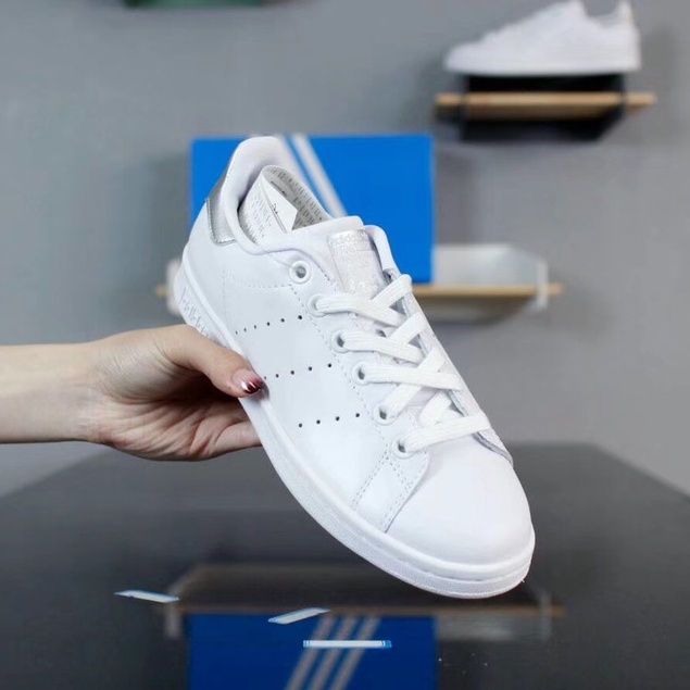 Giày Sneaker Nam Nữ Adidas Stansmith Trắng Bạc