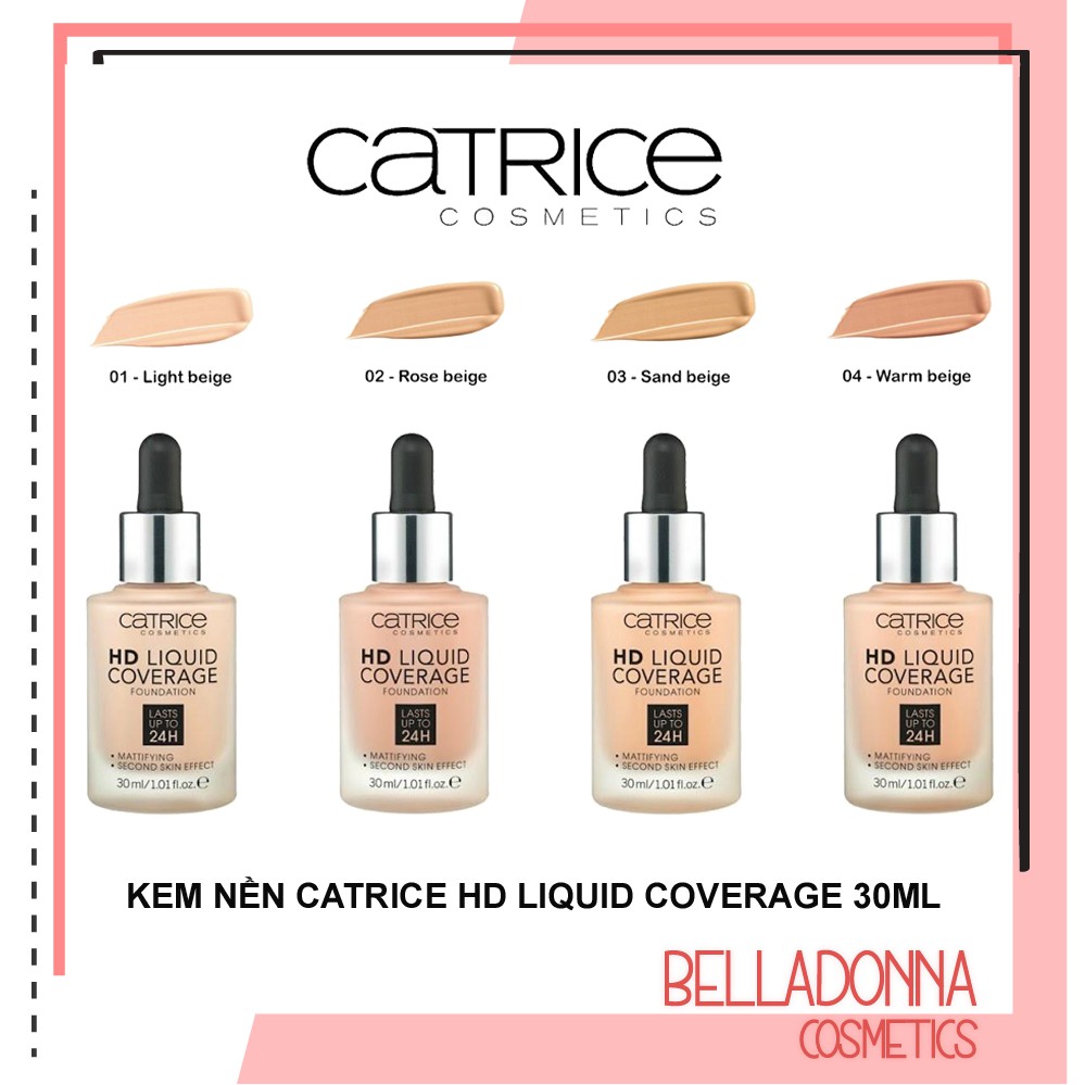 Kem Nền Che Phủ Hoàn Hảo Catrice Hd Liquid Coverage 30ml