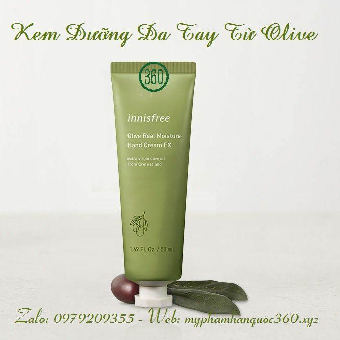 Kem dưỡng da tay từ Olive Innisfree Olive Real Moisture Hand Cream 50ml