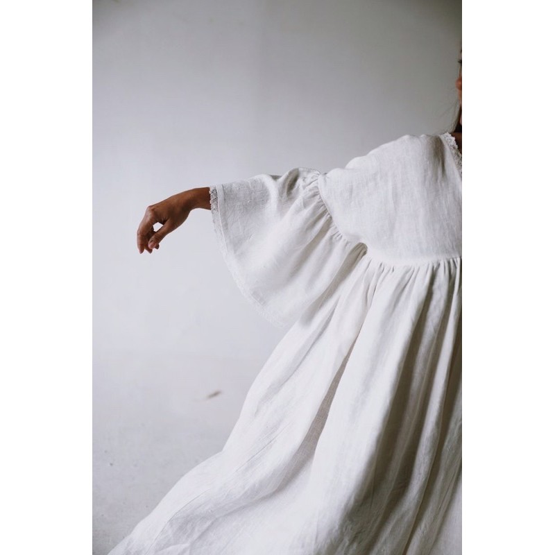 Giảm 50% Đầm Linen dáng xoè