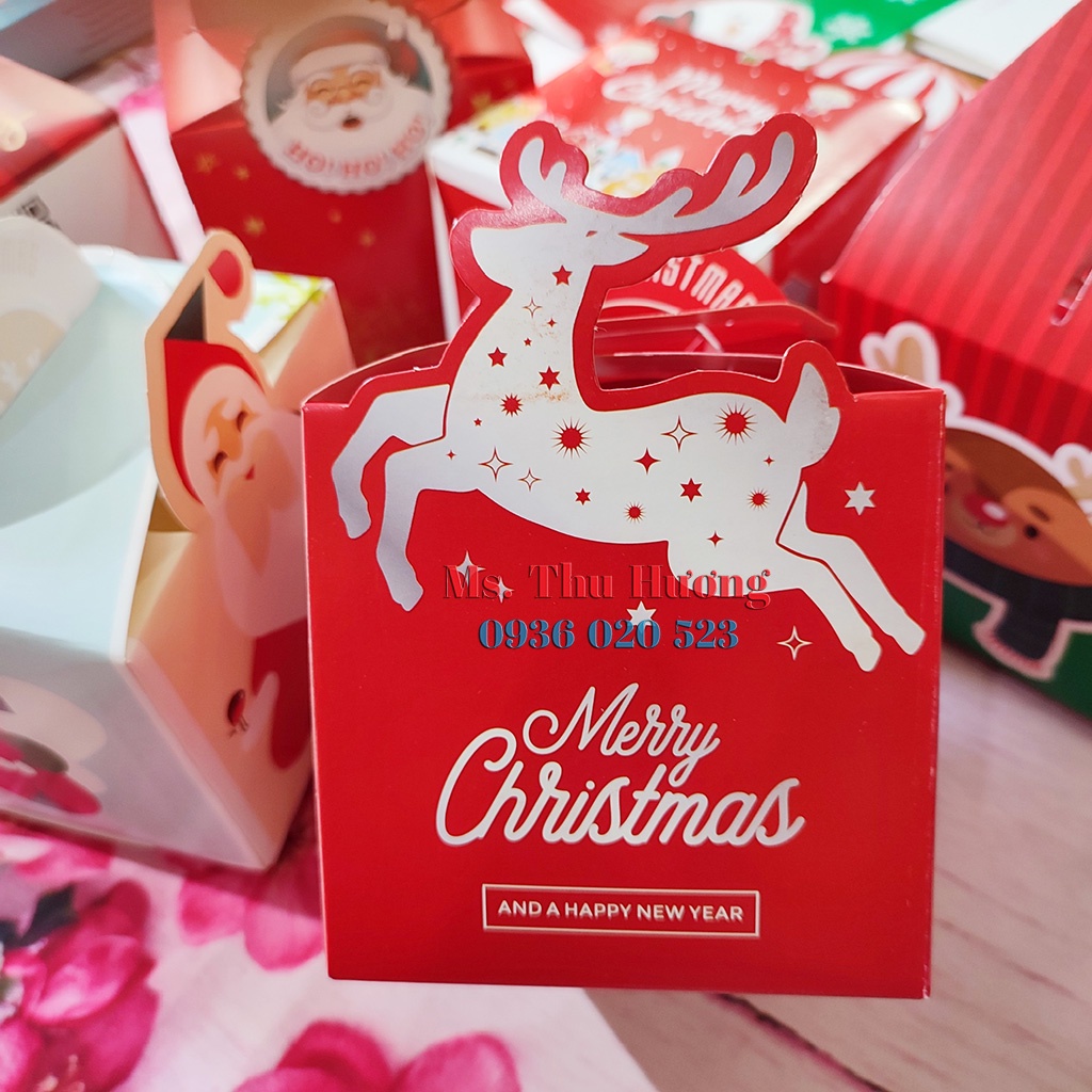 Hộp Giấy Đựng Quà Giáng Sinh Noel có quai xách nhiều mẫu siêu đẹp ❤❤❤