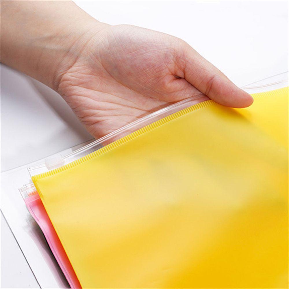 Túi Đựng Tài Liệu Khổ A5 / A6 Bằng PVC Nhiều Màu Sắc Có Khóa Kéo Tiện Dụng Cho Văn Phòng / Trường Học