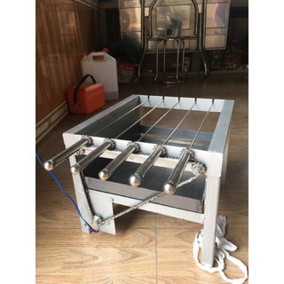 Máy nướng thịt, chả mini tự động chuẩn (xiên 100% inox đi kèm máy)