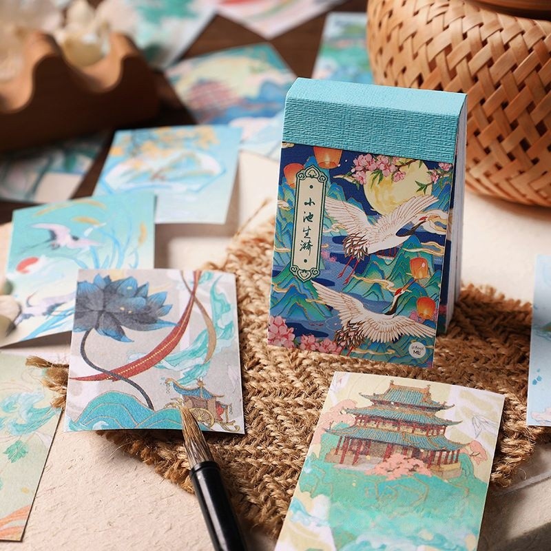 Set Sticker Cổ Trang Mini 50 Tấm Dán Trang Trí Vật Dụng Bullet Journal Sổ Tay Nhật Ký ST78
