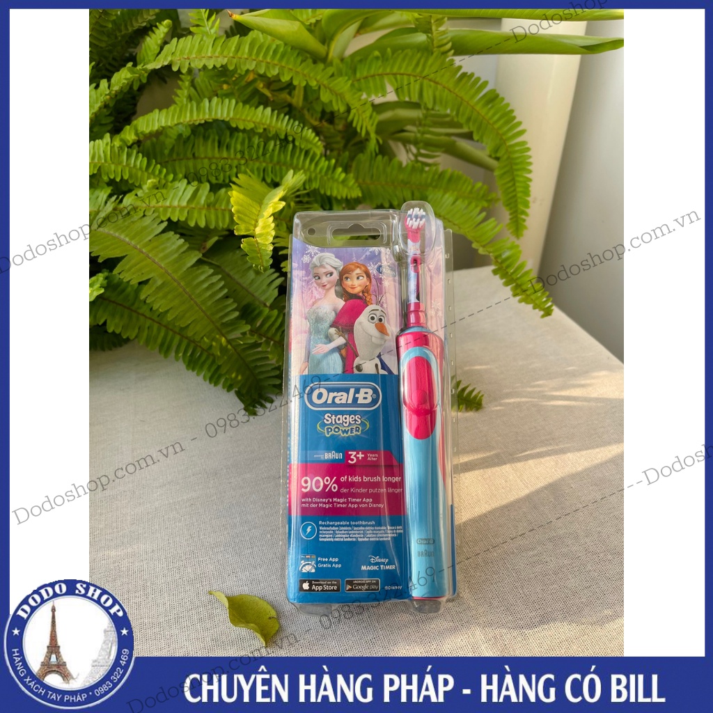 Bàn chải điện trẻ em Oralb ❤️Freeship ❤️Bàn chải điện Oral - B Dành cho trẻ em từ 3 tuổi, Hàng Đức xịn