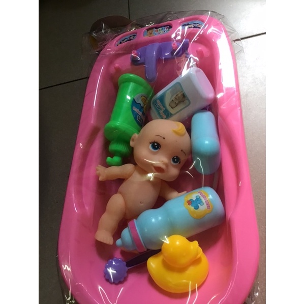 Combo đồ hàng thau tắm búp bê