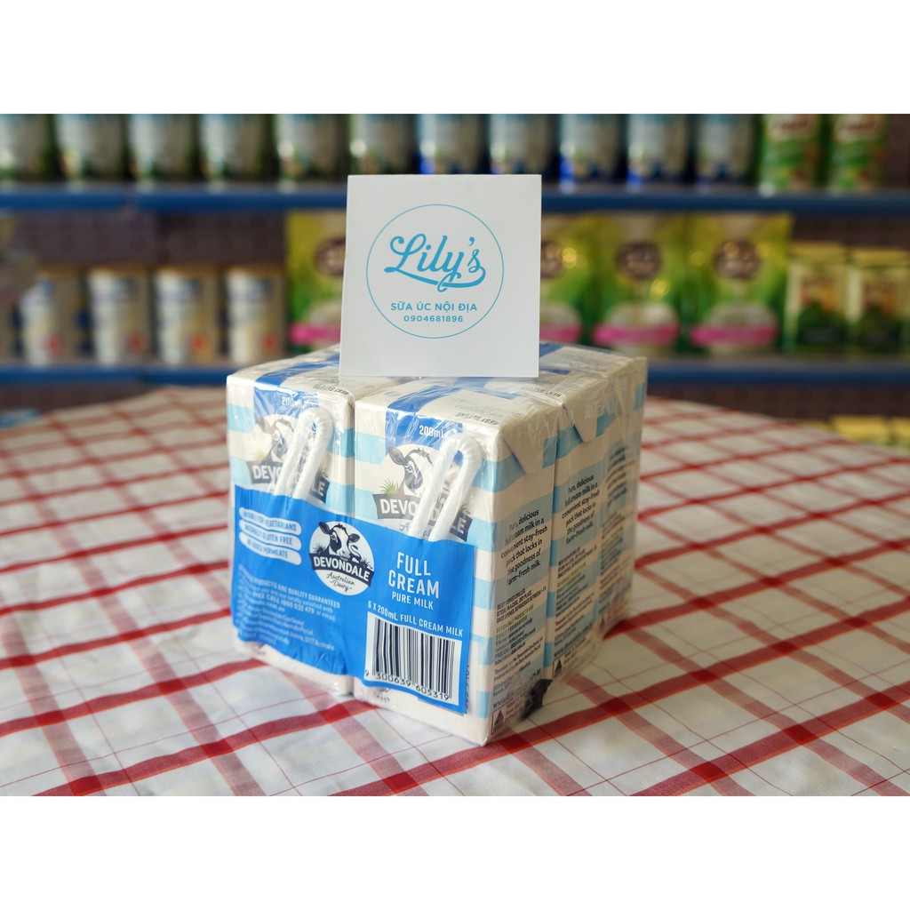 Sữa tươi nguyên kem Devondale mẫu mới hộp 200ml – Lốc 6 hộp/ Thùng 24 hộp (Date: 03/2021)