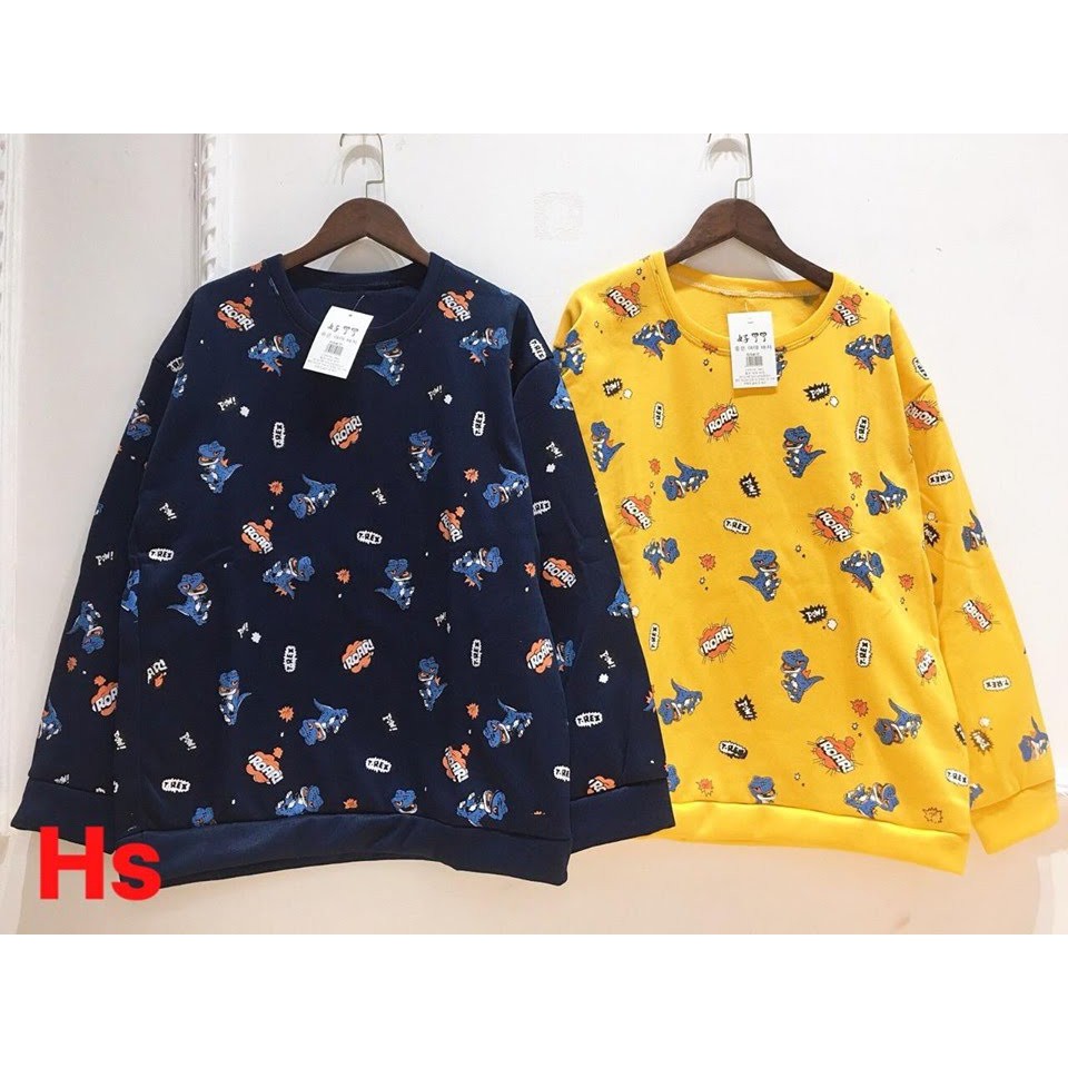 FREESHIP 50K Áo sweater nỉ họa tiết khủng long unisex | BigBuy360 - bigbuy360.vn