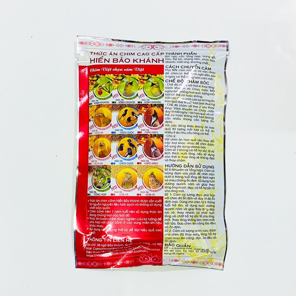 Cám chim chích chòe Hiển Bảo Khánh số 2 cao cấp 200gram - Cám chích chòe Hiển Bảo Khánh số 2 giá rẻ