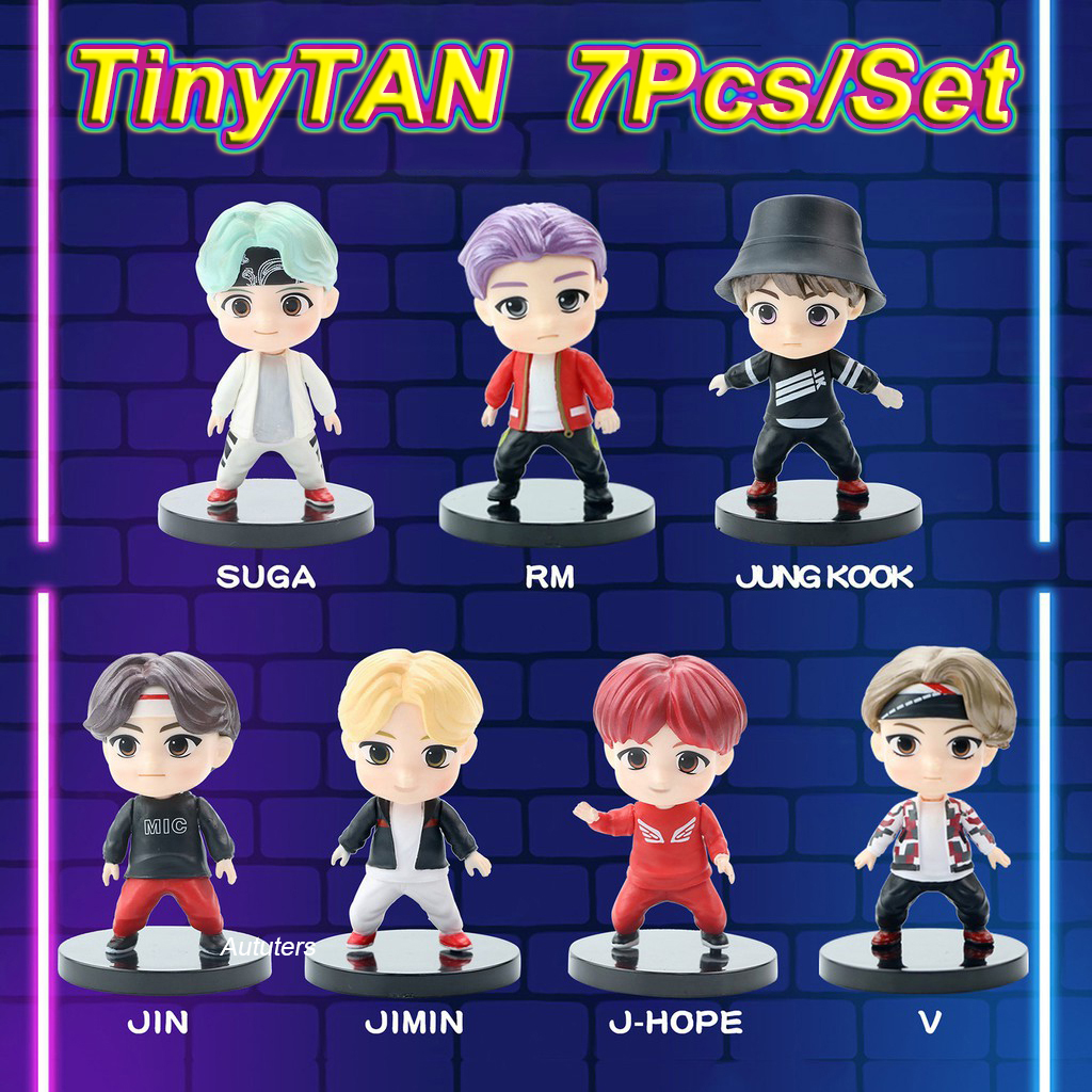 Set 7 Mô Hình Đồ Chơi Các Nhân Vật Trong Phim Hoạt Hình Bts