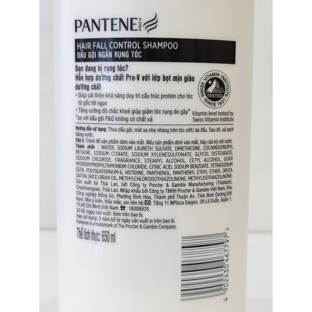 Dầu Gội PANTENE Ngăn Rụng Tóc 650ml