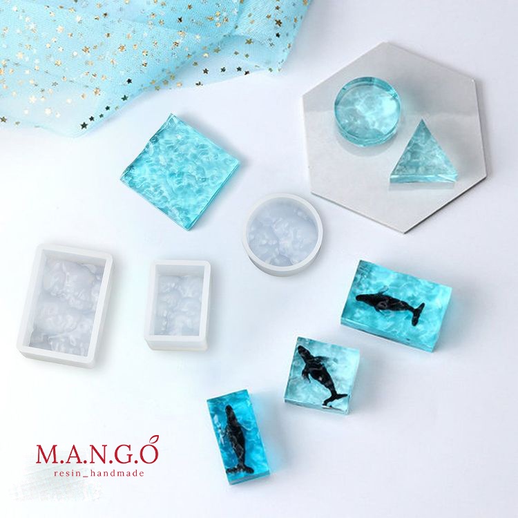 Khuôn silicon mô hình nước gợn sóng làm resin epoxy sáng tạo