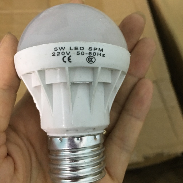 Bóng led búp tròn 5w đuôi E27 ánh sáng vàng