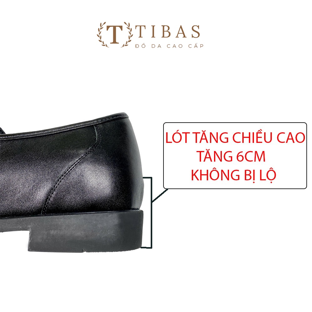 Giày Da Nam Tăng Chiều Cao TIBAS, Giày Da Trung Niên Cao Cấp- 8911