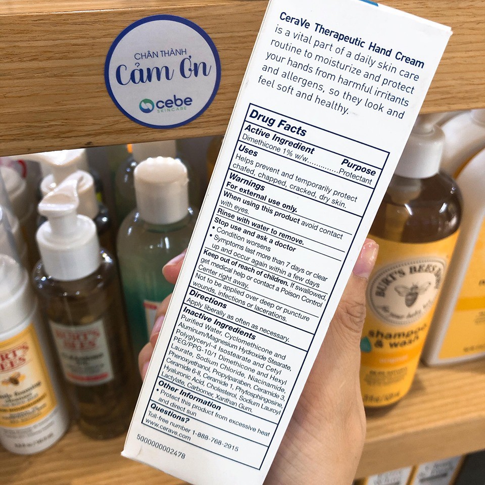 Kem dưỡng tay CeraVe Therapeutic Hand Cream (85g) | BigBuy360 - bigbuy360.vn