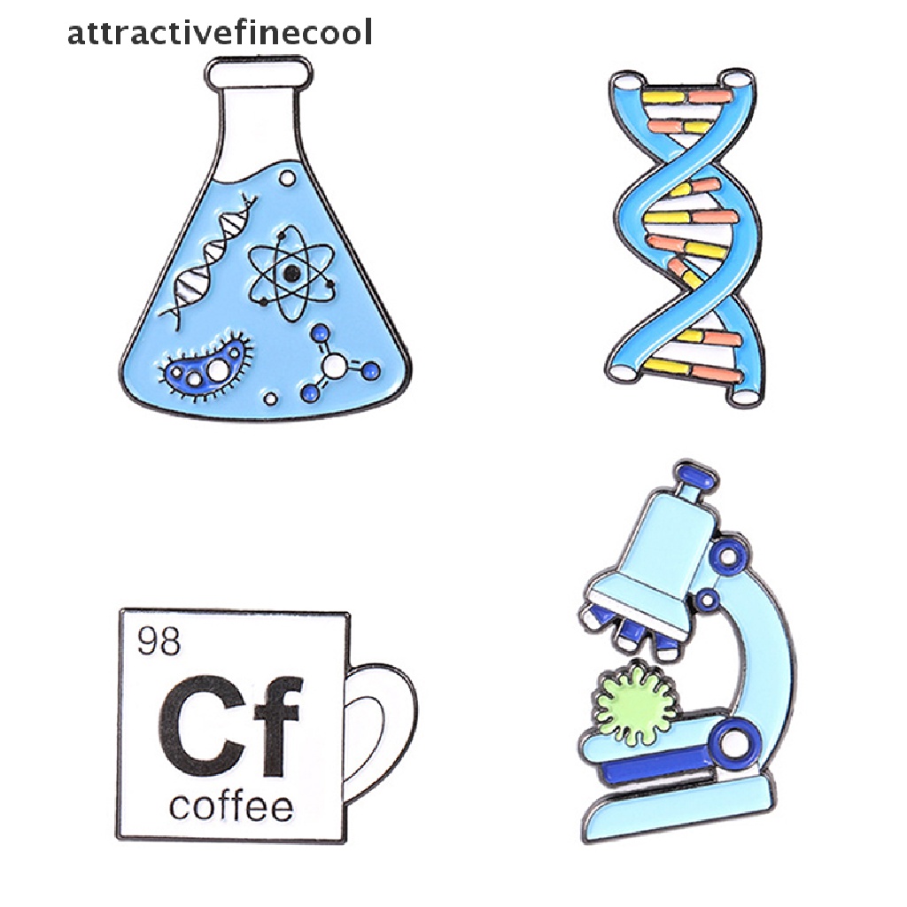 Acvn Huy Hiệu Cài Áo Tráng Men Hình Phân Tử Hóa Học DNA