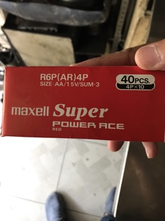 PIn 2AA MAXCELL SUPPER (đỏ) hộp 40 viên