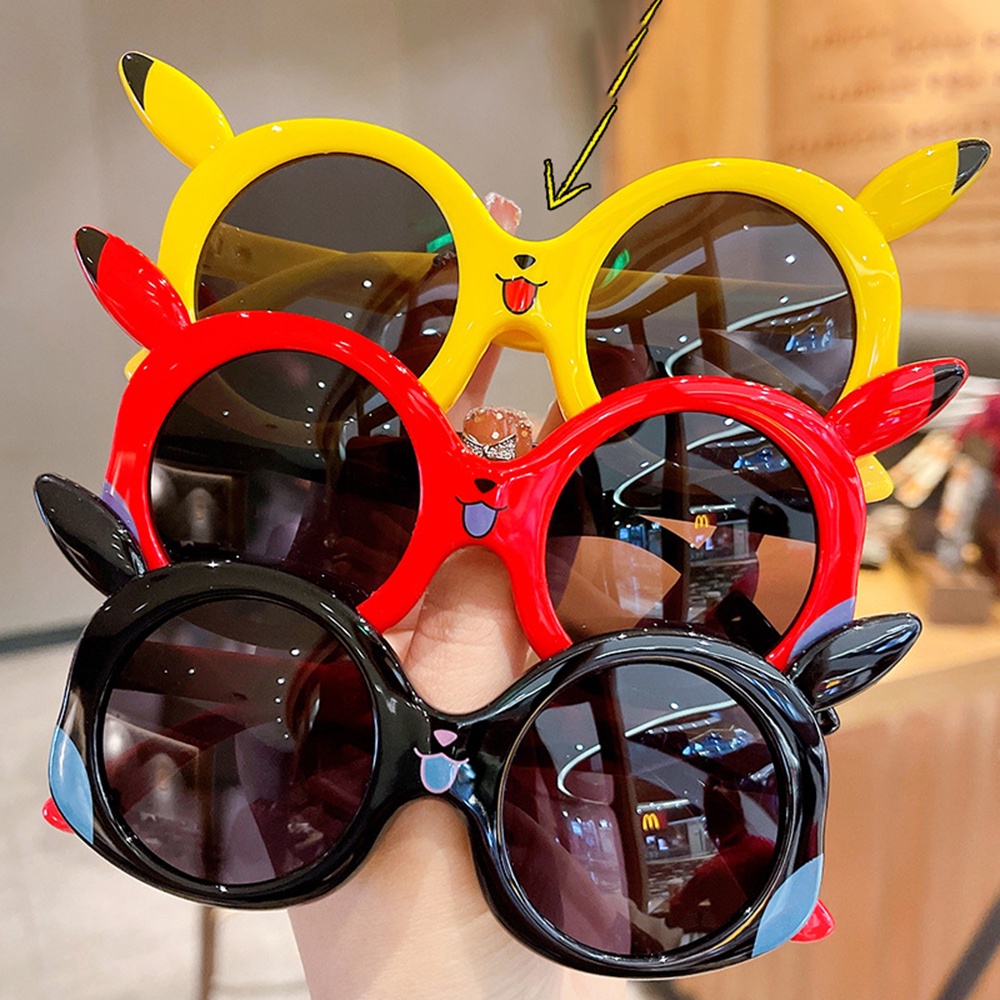 Kính Mát Chống Tia UV Hình Pikachu Dễ Thương Cho Bé