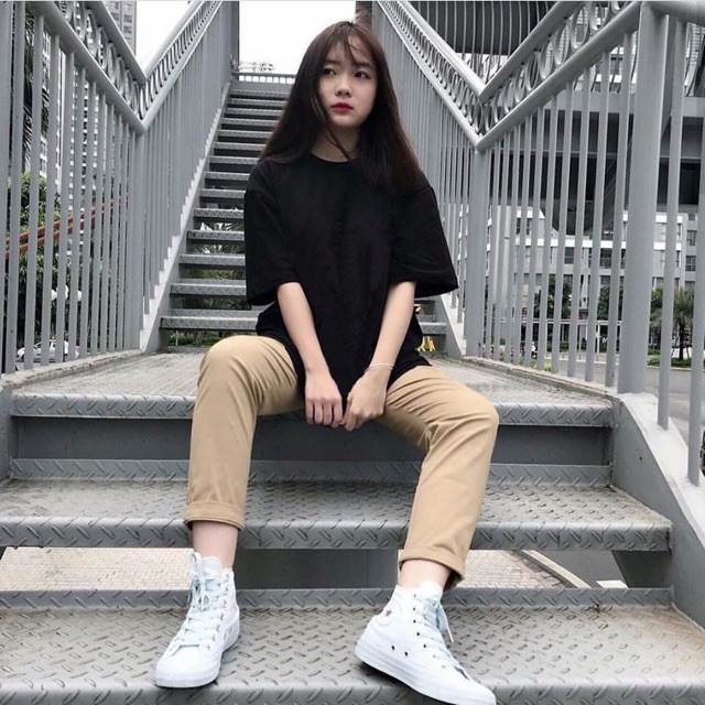 Áo thun trơn tay lỡ nam nữ MAYLANSTORE