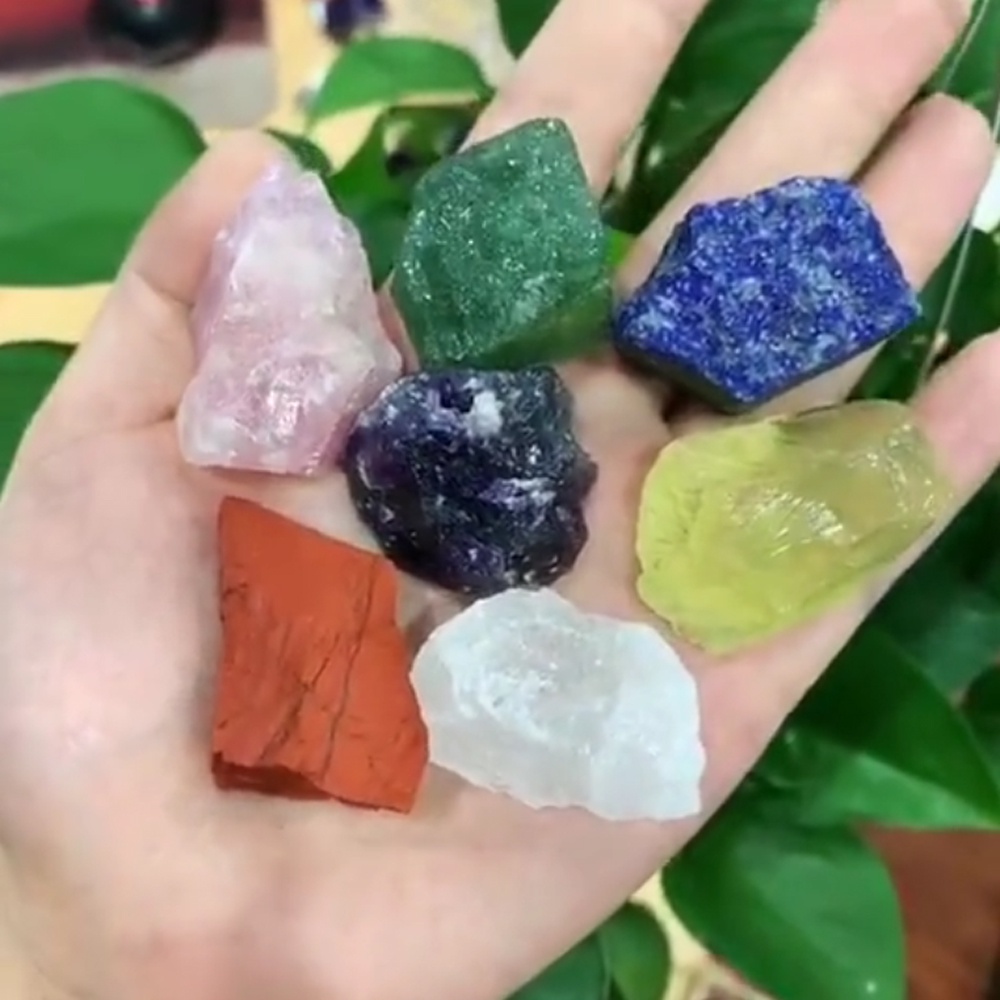 Combo 7 Viên Đá Thô Thanh Tẩy Chakra