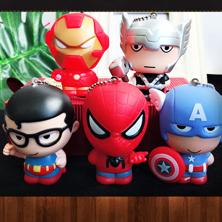 Móc khóa siêu anh hùng Avenger và DC. Mẫu chibi kèm ảnh thật.