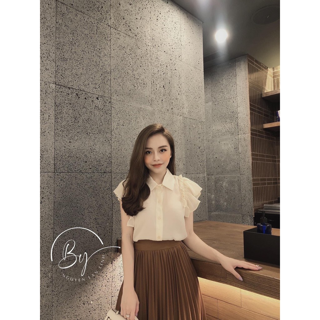 BÁN SỈ ÁO SƠ MI VOAN TƠ 2 LỚP TAY BÈO CHO NỮ | BigBuy360 - bigbuy360.vn