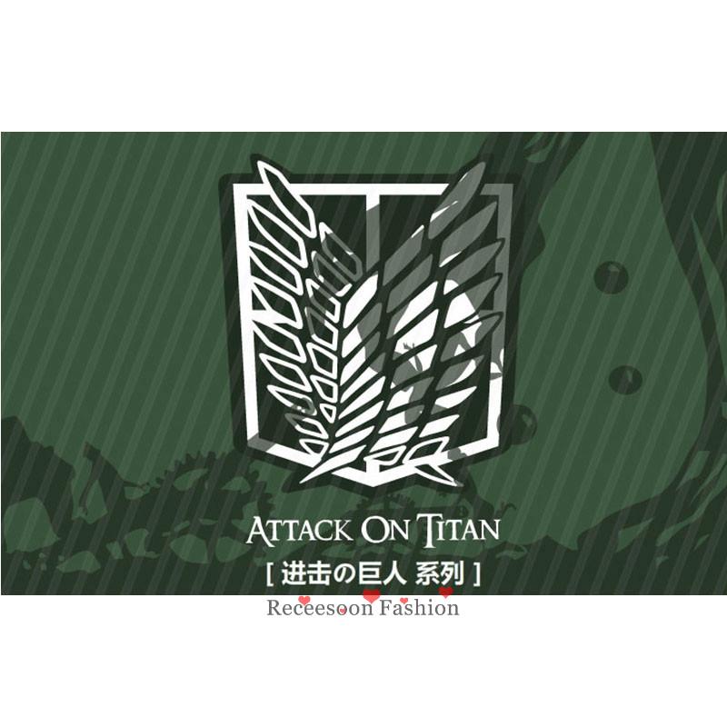 Bộ 2 miếng sticker hình Anime Attack on Titan
