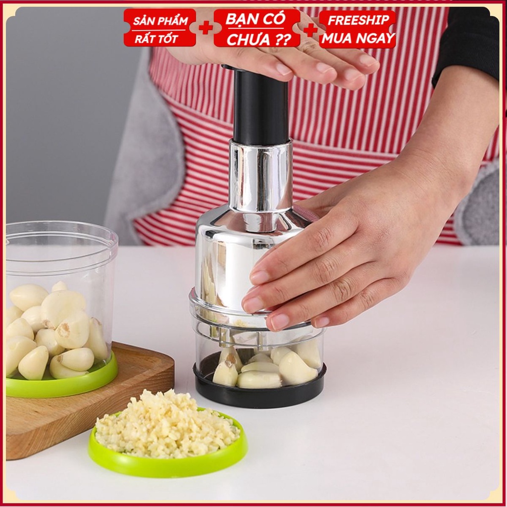 [CAO CẤP] Dụng Cụ Đập Dập Hành Tỏi Đồ Dùng Nhà Bếp Bằng Tay - Dập Tỏi Ớt Cán Dài