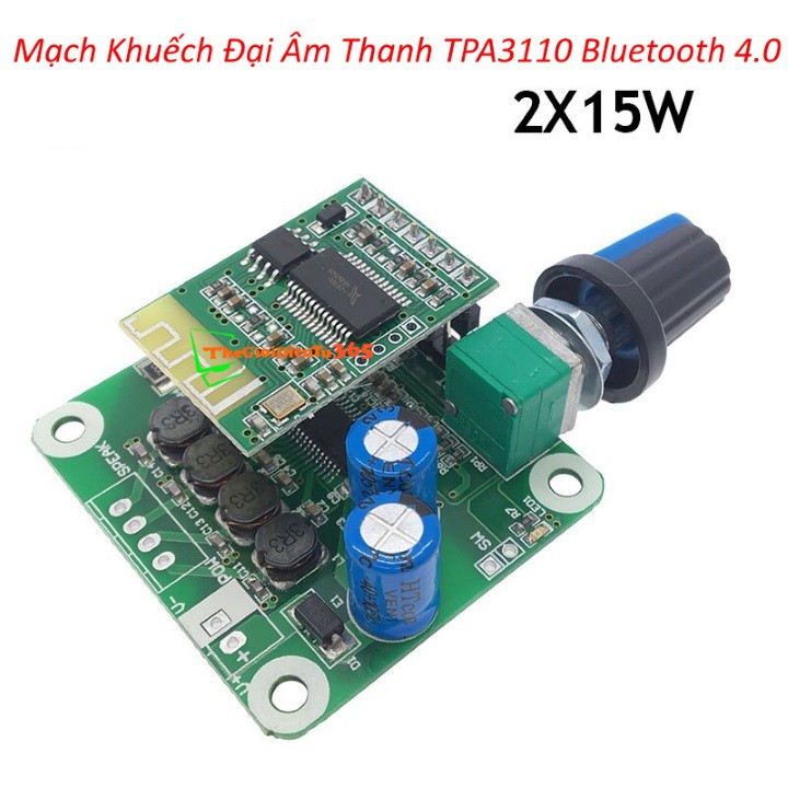 Mạch Khuếch Đại Âm Thanh TPA3110 Bluetooth 4.0 8V-26V 2x15W Kênh Đôi