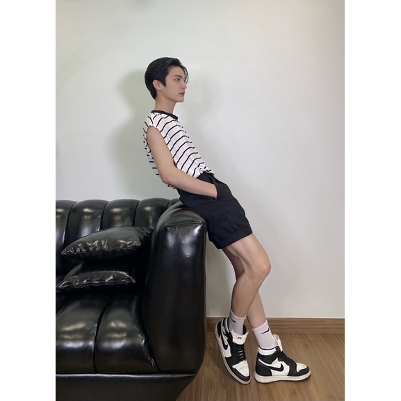 Quần short kaki đen