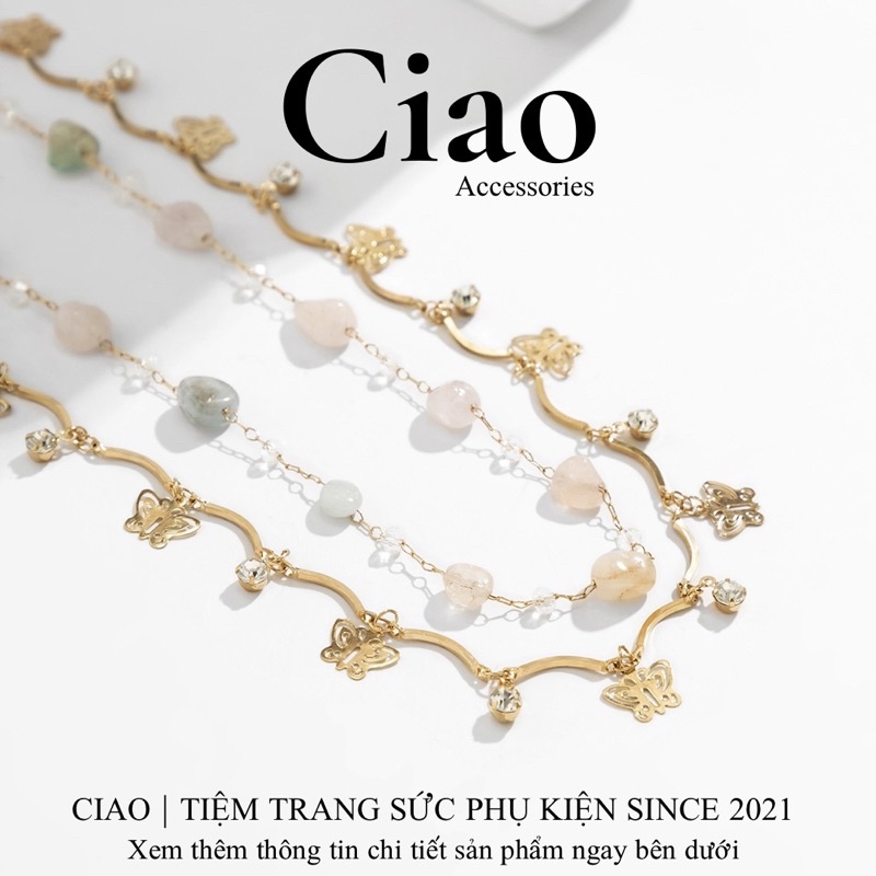 [HOẢ TỐC 1H] Set 2 vòng bụng thiết kế hoạ tiết đính đá mới lạ trendy phong cách Giselle Ciao