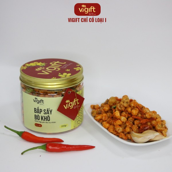 [SALE SỐC] Bắp Sấy Bò khô VIGIFT [CLH01] Hủ Nhựa - Chất Lượng Loại 1