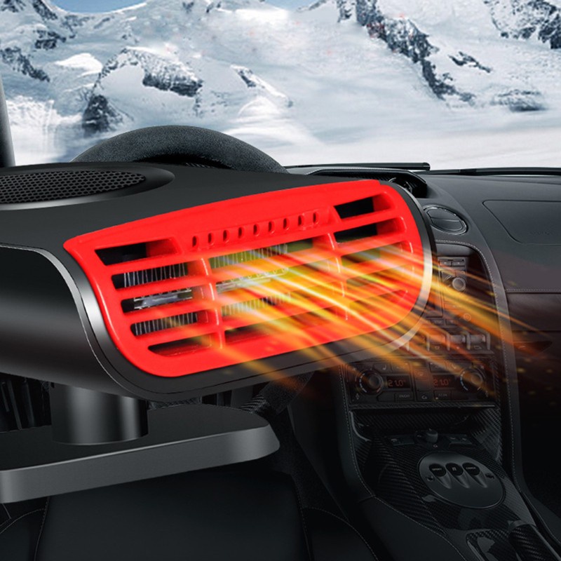 SUN Car Heater Portable Demister Defroster Windshield De-Icers Auto Heaters Fan Fast Heating 2-in-1 Plug in Cig Lighter