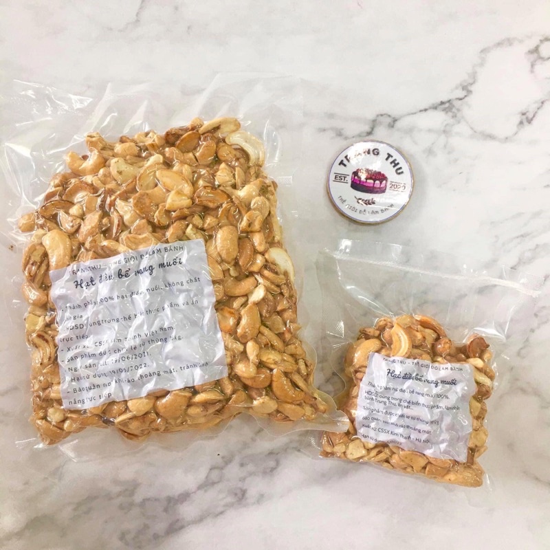 Hạt điều bể rang muối 500g - Hạt điều vỡ rang muối loại đẹp không sạn