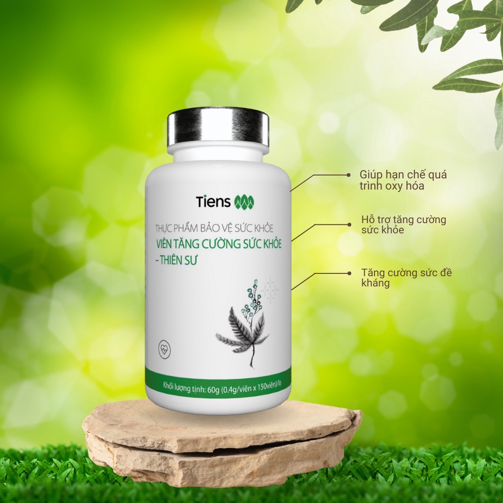 Viên tăng cường sức khỏe Thiên Sư chống oxy hoá tăng sức đề kháng hộp 150 viên