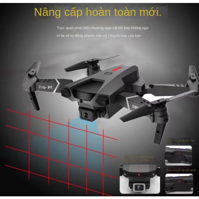 🔥𝑵𝒉𝒂̣̂𝒑 𝑿𝑮𝑨𝑴25𝑲 𝒈𝒊𝒂̉𝒎 25𝑲🔥 Flycam P5 Pro Drone 4K HD Camera Kép Có Định Vị 1080P WiFi Pin Khỏe Bay Xa 200M Máy bay