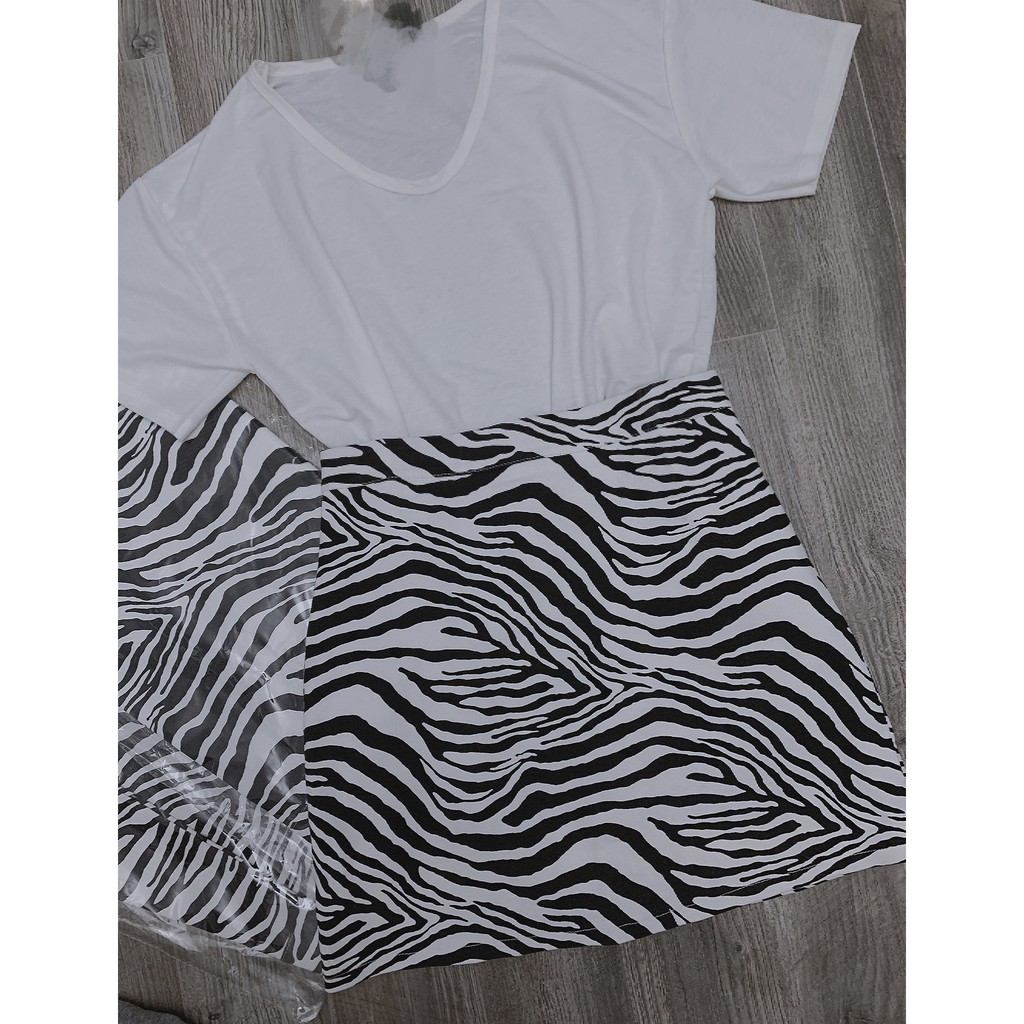 [Ảnh Thật] Chân Váy Co Giãn Họa Tiết Vằn Siêu Hot