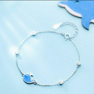 (sẵn vòng tay)Vòng tay- bộ trang sức cá voi xanh s2501