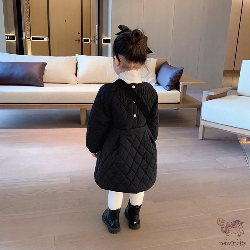 Bộ Đầm Ấm Áp + Túi Xách Xinh Xắn Theo Phong Cách Hàn Quốc Dành Cho Bé Gái