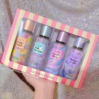 Set 4 chai xịt thơm body victoria's fleur body mist nội địa trung