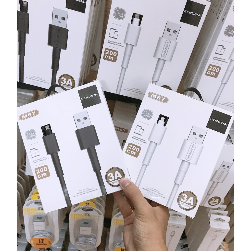 Dây Cáp sạc iphone chân Lightning 1m M66 Cho Điện Thoại Iphone IPad Pin Dự Phòng Tai nghe Bluetooth Airpod airpods i12